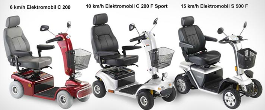 elektromobil standardmodelle 6 bis 15 kmh